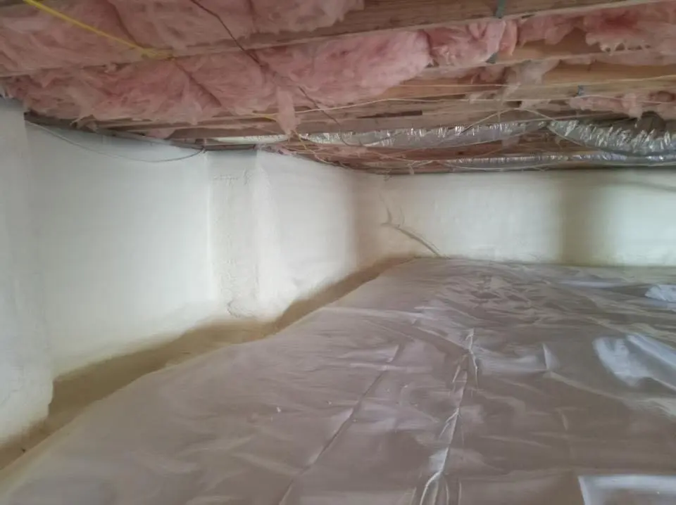 Crawl space encapsulation with closed-cell spray foam for Spray Foam Roofing in Hendersonville